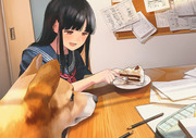 ケーキをめぐる攻防🐶🍰👧