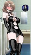 Mamako in a bodycon dress