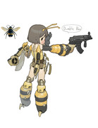 Bumblebee mech girl