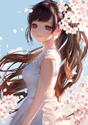 桜姫(習作、色塗り練習)