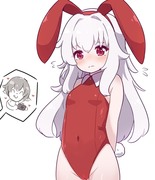 Clara on a Bunnysuit