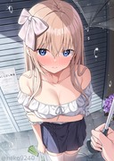 雨宿りしてる彼女に...