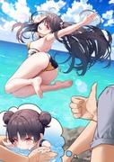 海に飛びこめるようになった妹🌊