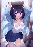 「きみも雨宿り？」