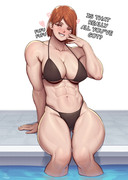 Muscular Nobara in bikini- JJK