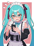 新人メイド喫茶店員初音ミク