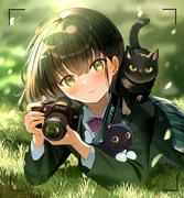 カメラを向けると微笑んでくれる写真部の先輩