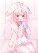 部屋着の桃寝ゆのりちゃん🎀