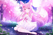 【委托】月圆夜，樱花树，和可爱的桜桜狐
