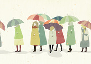 傘の群