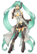 【再ＵＰ】初音ミクをアナログで描いてみた