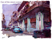 街角の車／キューバ