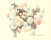 NEKO girl with BALLOONS...!