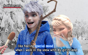 Jack frost & Elsa 大雪バカップル