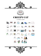 Creepy Cat - Line Sticker