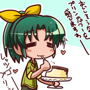 プリンを食べるなおちゃん