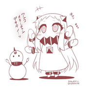 わんこ雪だるま。