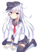 Hibiki with nekomimi (́一◞౪◟一‵)