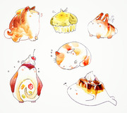 pastry animals.