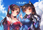 D.VA & Ahri Costume Change ♥