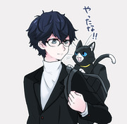 【P5】モルガナと主人公