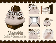 Meawbin line stamp: Cookie&cream
