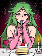 パルテナとケーキ (Palutena and cake)