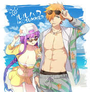 【FGO】案内人と夏の狩人(ルルハワの姿)