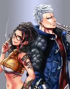 DMC5のネロとニコと４のネロとキリエと