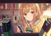 放課後の図書室で