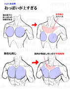 胸周りの描き方：違和感と修正法②