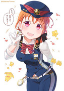 今日の千歌ちゃん🍊あなたも吹いてみる？💕