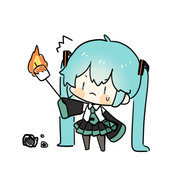 Burning marshmallow
