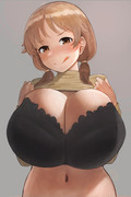 早苗さんのデカブラみちみち爆乳誘惑