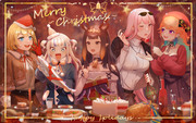 HoloEN Christmas collabo art