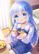 シチューを食べさせてくれるチノちゃん