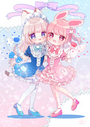 魔法少女うさこちゃん🐰💖＆しゃみぃちゃん🐱💙