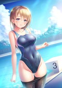 水泳部×タイツの女の子