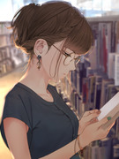 いつも図書館にいる眼鏡女子