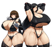 Makoto Niijima and Tifa Lockhart