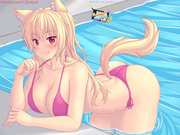 Tiffy in pool