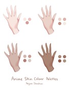 Anime Skin Colour Palettes