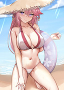 Yae Miko on the beach