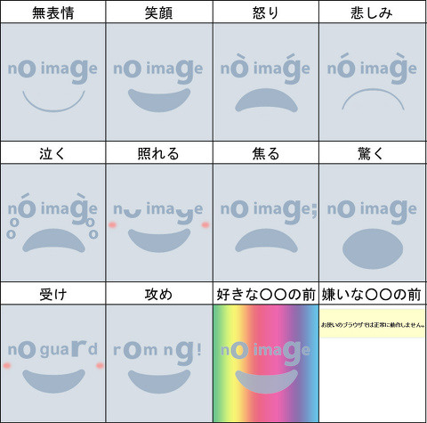 no imageで表情練習