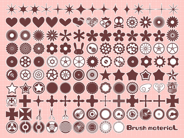 フリー素材42 ワンポイントブラシ Pixiv年鑑 B