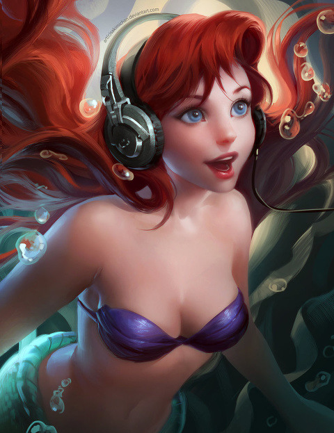 Ariel found headphones
