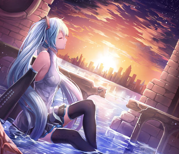 夕暮れの初音