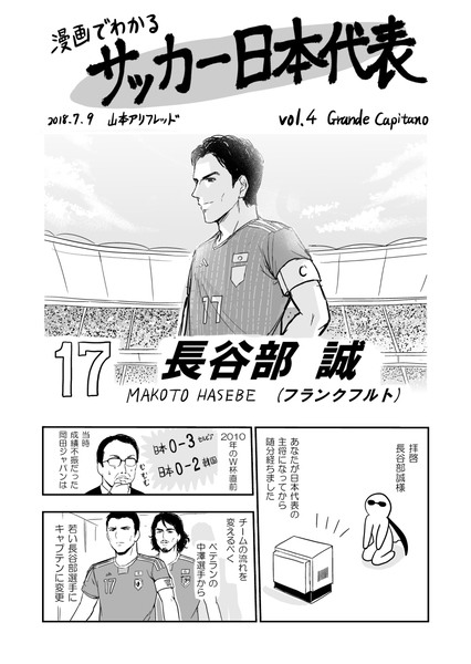 初心者にも漫画でわかるサッカー日本代表。長谷部誠編。