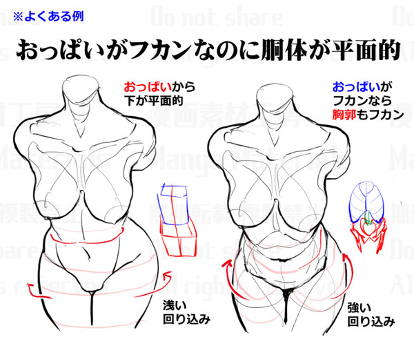 胴体の描き方 可動時の違和感と修正法 Pixiv年鑑 B