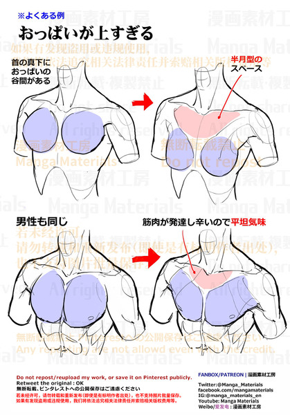 個人メモ：胸の位置